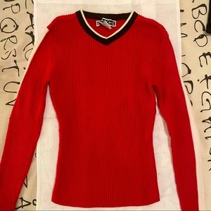 Red Coach Camel sweater